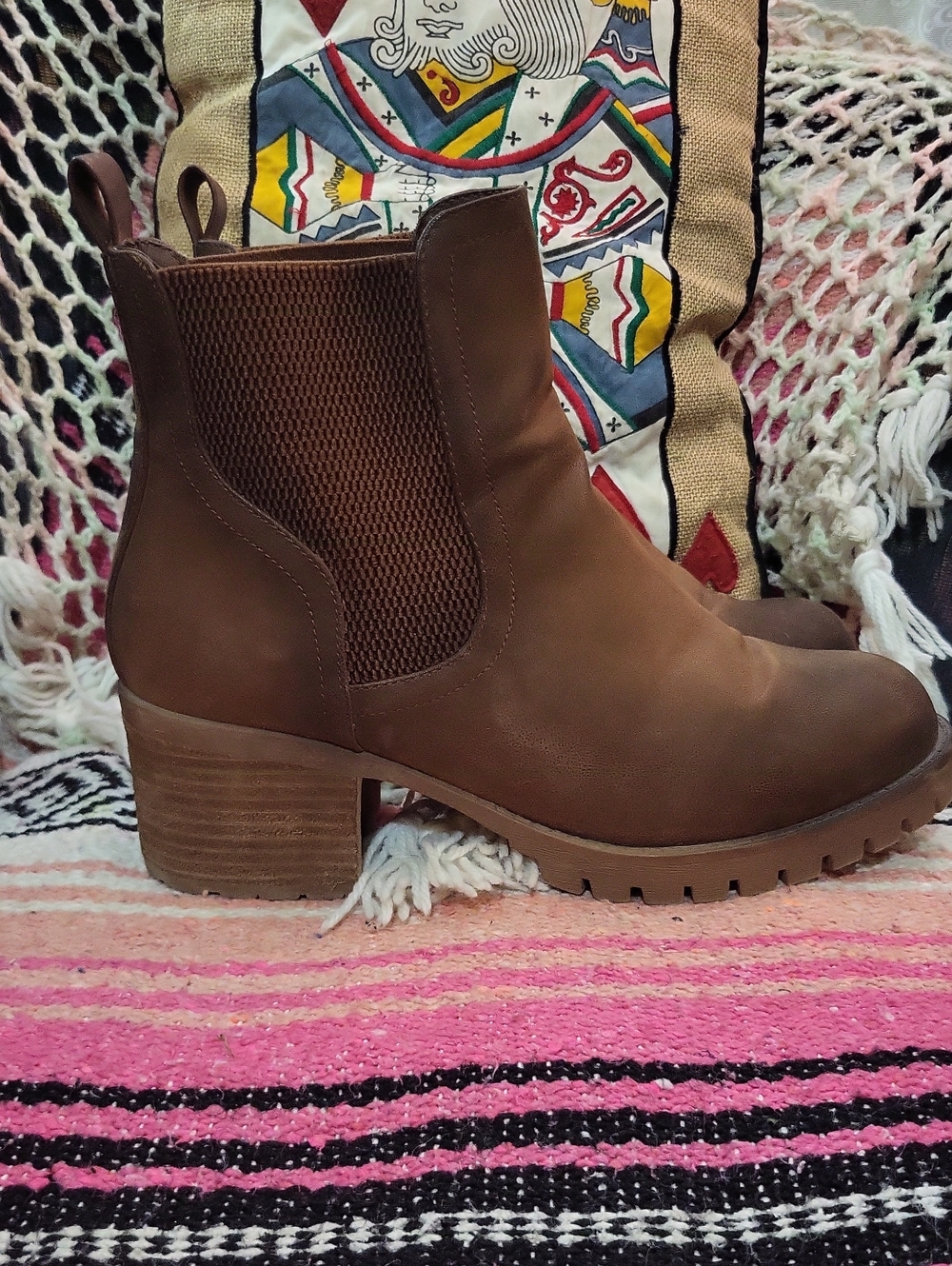 Women's Brown Suede Chelsea Ankle Boots - Classic Pull-On Style